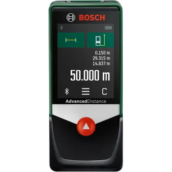 Bosch AdvancedlDistance 50C lazerinis nuotolio matuoklis spalvotu ekranu 50 m