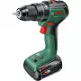 Bosch UniversalImpact 18V-60 belaidis gręžtuvas-suktuvas su 2 greičiais, 60 Nm, 1900 RPM, be rakto griebtuvas, 1,3 kg, juoda-žalia