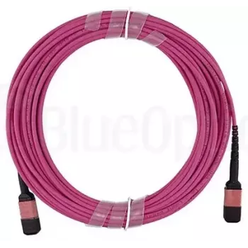 Skaidulinis optinis kabelis BlueOptics 106283-5401-BO MTP 4xLC OM4 1 m Rožinis