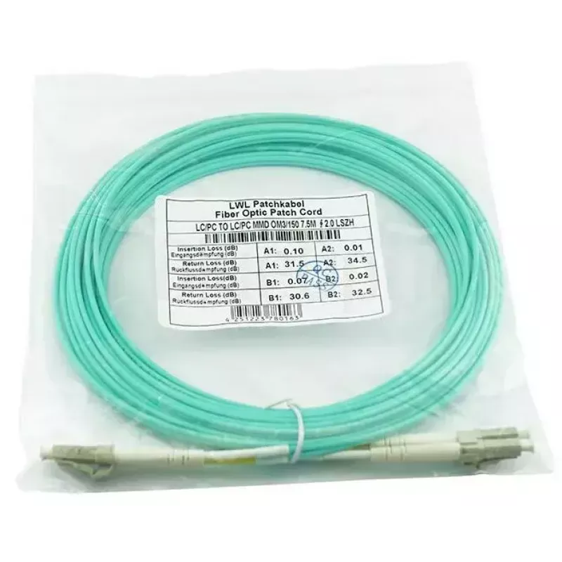 BlueOptics 10G-SR-50M-BO Skaidulinis kabelis LC Aqua 50m OM3