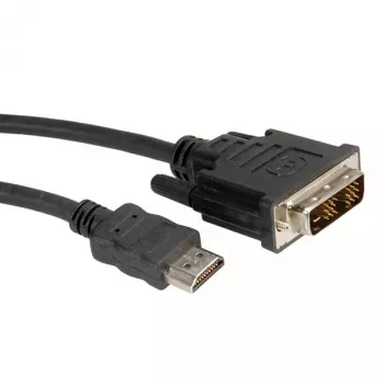 DVI-HDMI laidas ROLINE DVI (18+1) - HDMI M/M 10 m