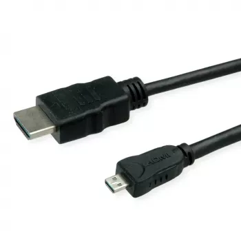 HDMI kabelis ROLINE 11445581 2m HDMI A tipas (standartinis) į HDMI D tipą (Micro) juodas