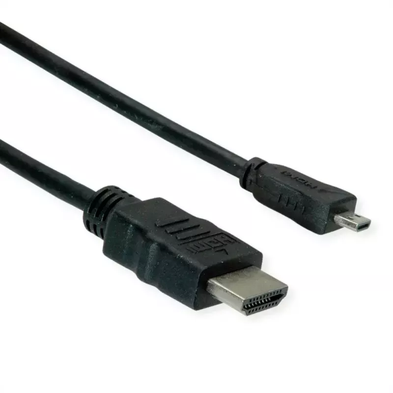 HDMI kabelis ROLINE 11445581 2m HDMI A tipas (standartinis) į HDMI D tipą (Micro) juodas