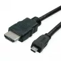 HDMI kabelis ROLINE 11445581 2m HDMI A tipas (standartinis) į HDMI D tipą (Micro) juodas
