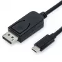 VALUE 11.99.5846 2 m vaizdo kabelio adapteris DisplayPort USB Type-C juodas