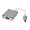 Vaizdo kabelio adapteris ROLINE 12.03.3210 USB Type-C į HDMI Type A 0,1 m sidabrinis