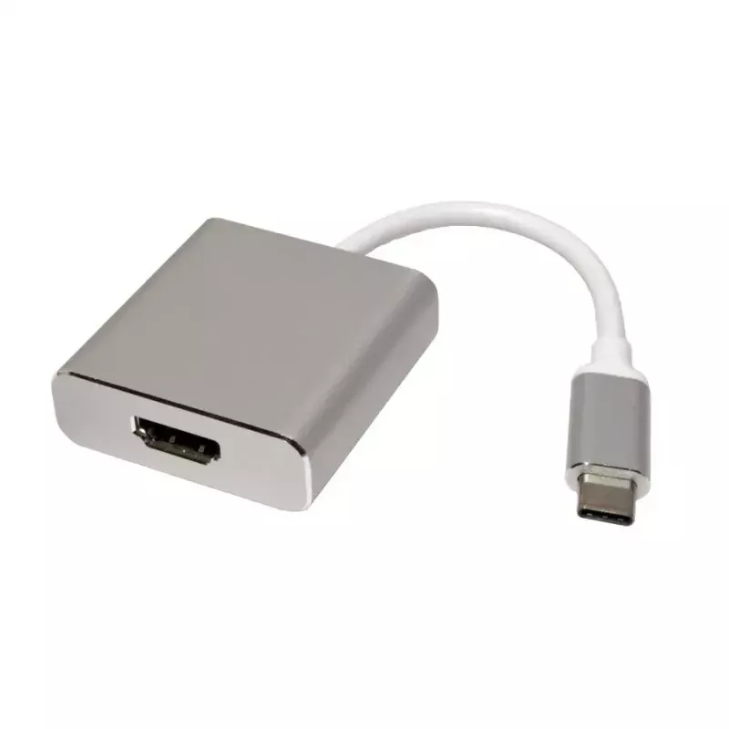 Vaizdo kabelio adapteris ROLINE 12.03.3210 USB Type-C į HDMI Type A 0,1 m sidabrinis