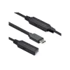 ROLINE USB 3.2 Gen 1 aktyvus ilginimo kabelis USB-C (vyriškas) į USB-A (moteriškas) 10 m, juodas 12.04.1066