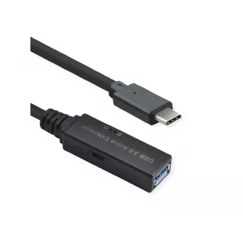 ROLINE USB 3.2 Gen 1 aktyvus ilginimo kabelis USB-C (vyriškas) į USB-A (moteriškas) 10 m, juodas 12.04.1066