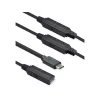 ROLINE USB 3.2 Gen 1 aktyvus ilginimo laidas USB C (vyriškas) į USB A (moteriškas) 20 m, juodas (12.04.1068)