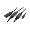 ROLINE USB 3.2 Gen 1 aktyvus ilginimo laidas USB C (vyriškas) į USB A (moteriškas) 20 m, juodas (12.04.1068)