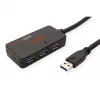 ROLINE USB 3.2 Gen 1 4 prievadų USB šakotuvas su kartotuvu 10 m juodas