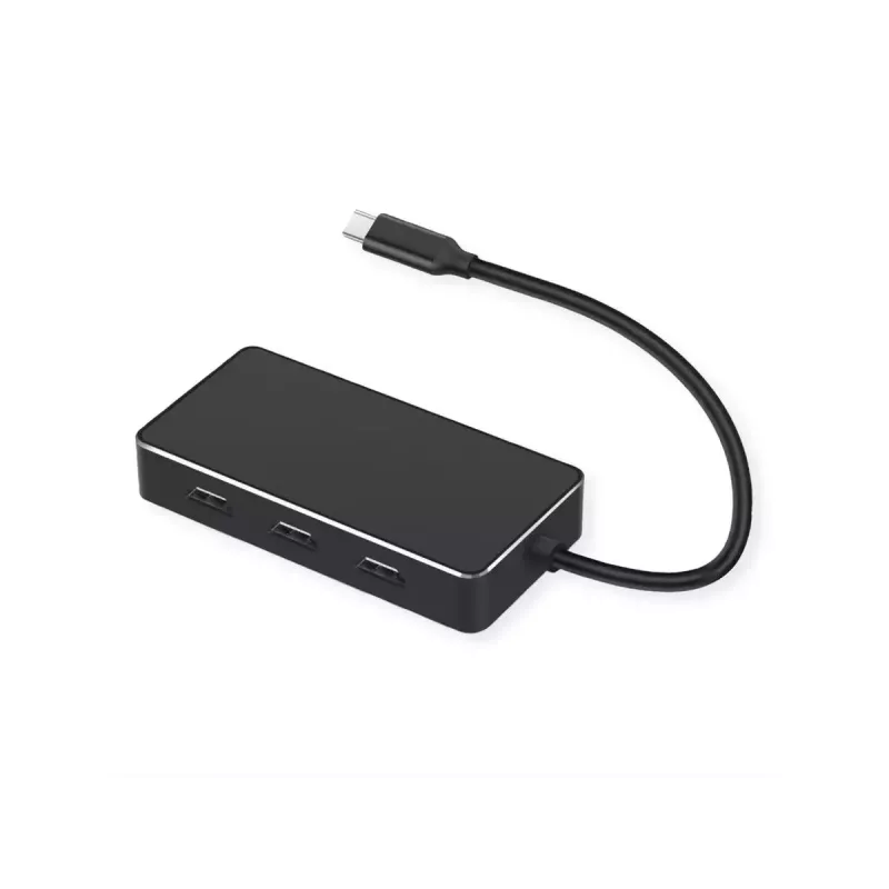 VALUE 12.99.1031 vaizdo kabelio adapteris USB Type-C 3 x HDMI, 0,19 m, juodas