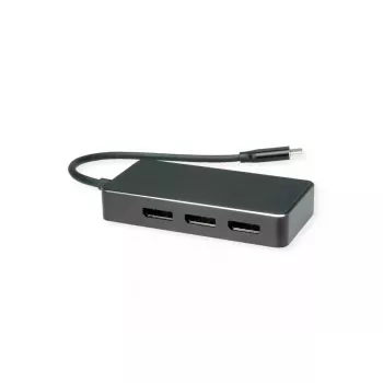 VAIZDO ADAPTERIS VALUE 12.99.1032 0.19 m USB Type-C 3 × DisplayPort juodas