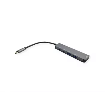 VALUE 12.99.1137 USB-C dokų stotelė nešiojamam kompiuteriui, juoda/pilka
