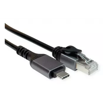 Tinklo kabelis VALUE 12.99.1169-10 RJ-45 USB Type C 5 m juodas