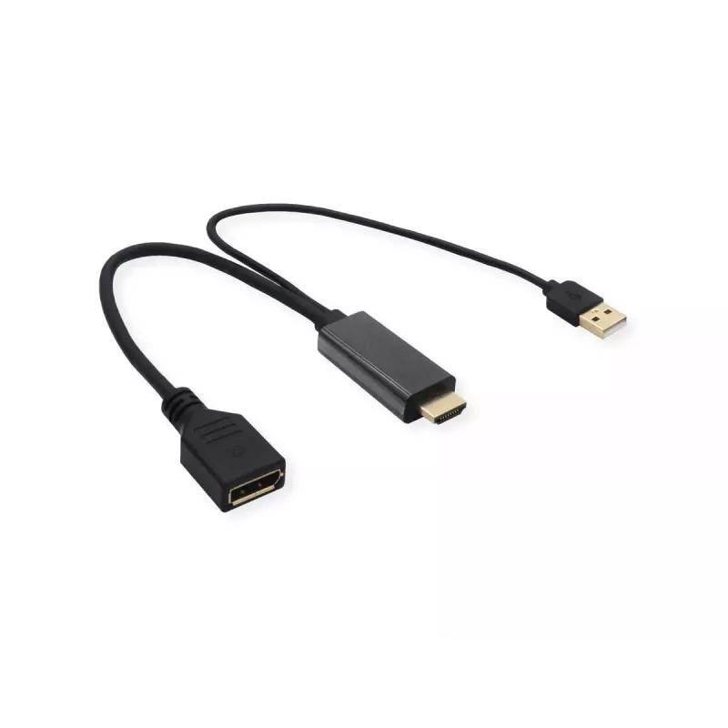 VALUE 12.99.3146 HDMI–DisplayPort adapteris 0,3 m juodas
