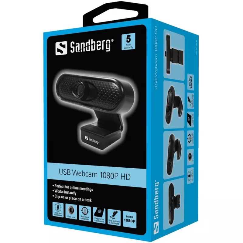 Internetinė kamera Sandberg USB Webcam 1080P HD