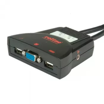 KVM jungiklis ROLINE Star 1 vartotojas 2 kompiuteriai USB garsas
