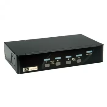 KVM jungiklis ROLINE 1 vartotojas 4 kompiuteriams DisplayPort su USB šakotuvu