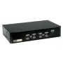 KVM jungiklis ROLINE 1 vartotojas 4 kompiuteriams DisplayPort su USB šakotuvu