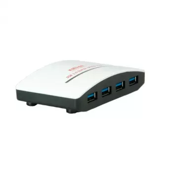 USB 3.0 šakotuvas ROLINE 4 prievadai su maitinimo adapteriu juoda/balta