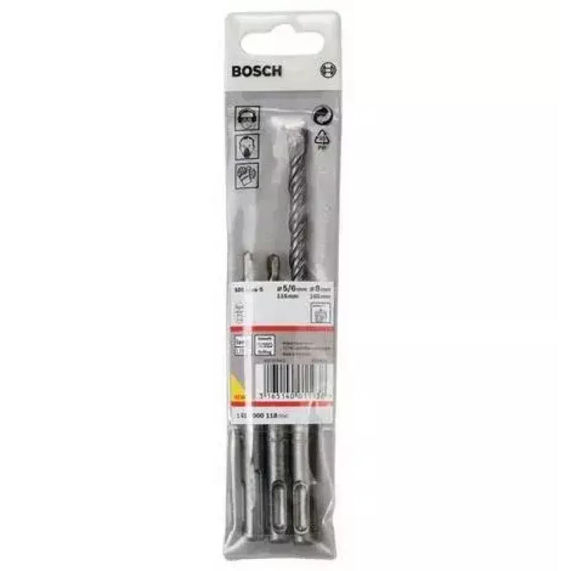Gręžtų rinkinys Bosch 1 617 000 118 3 vnt SDS Plus 5,0mm 6,0mm 8,0mm