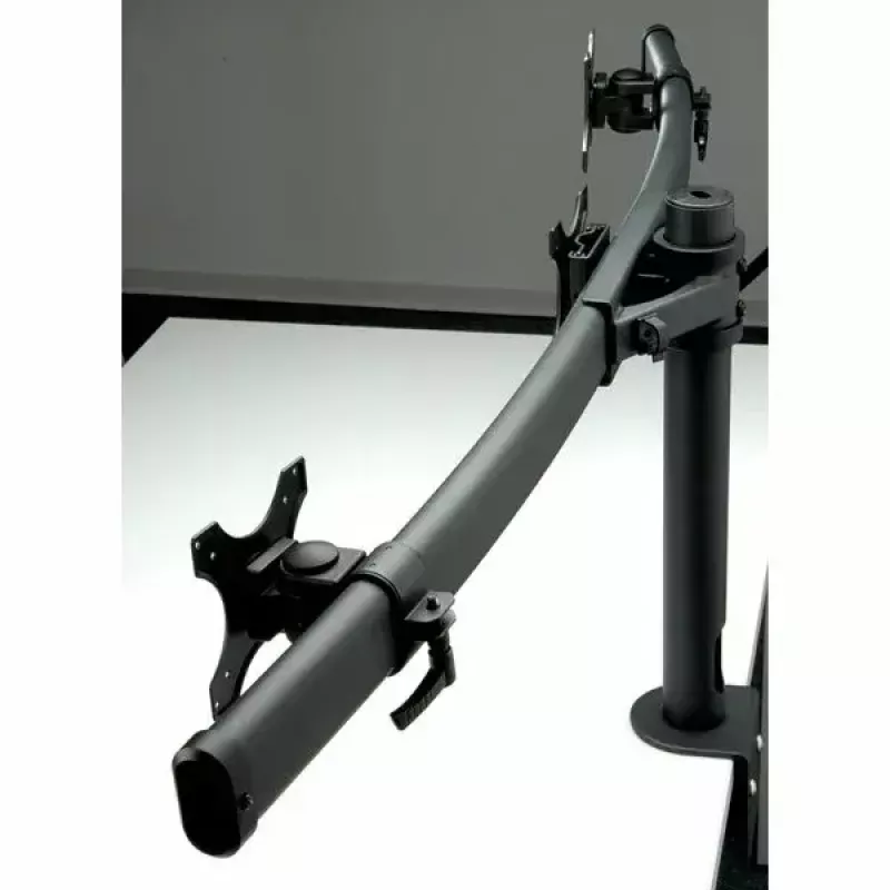 VALUE Triple LCD Arm Desk Clamp juodas – trijų monitorių laikiklis su spaustuku, reguliuojamas