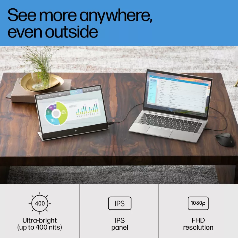 Nešiojamas monitorius HP E-Series E14 G4 14 colių Full HD LCD 1920x1080