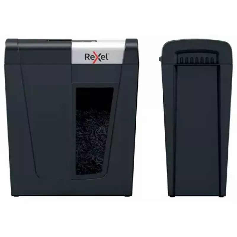 Rexel Secure MC4 popieriaus smulkintuvas, mikro pjūvis, 60 dB, juoda, sidabrinė