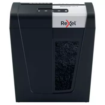 Rexel Secure MC4 popieriaus smulkintuvas, mikro pjūvis, 60 dB, juoda, sidabrinė