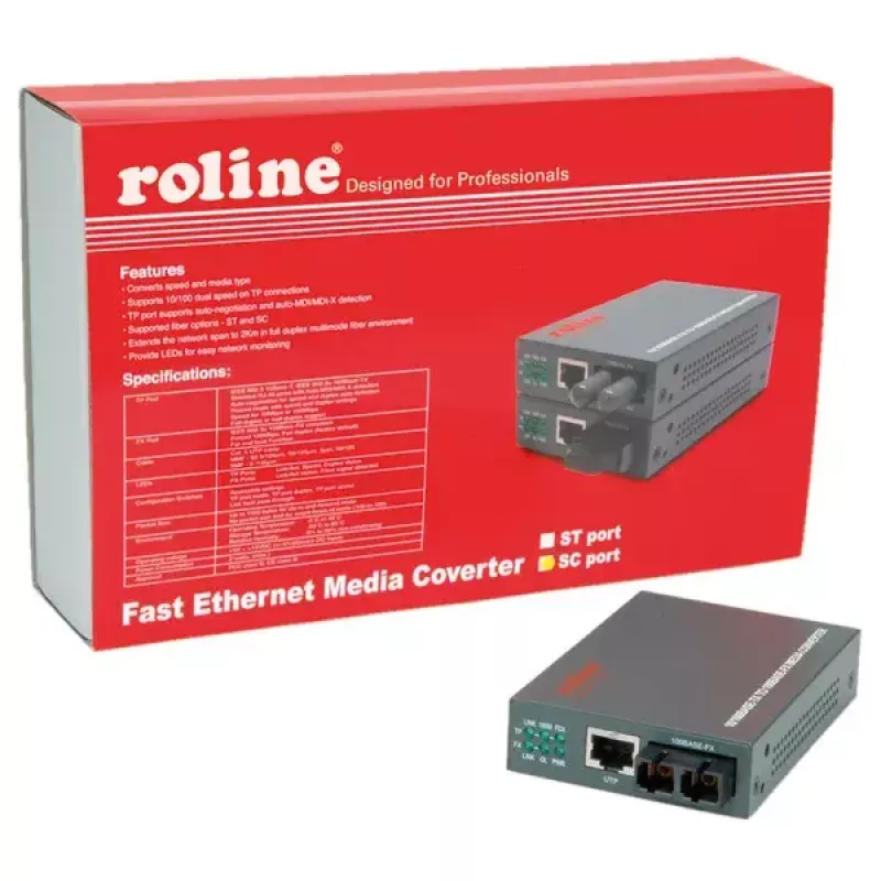 Fast Ethernet keitiklis ROLINE RC-100FX/SC