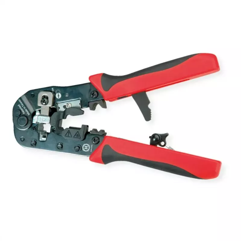 VALUE 25.99.8794 kabelių užspaudimo replės, 190 mm, 347 g, juoda/raudona