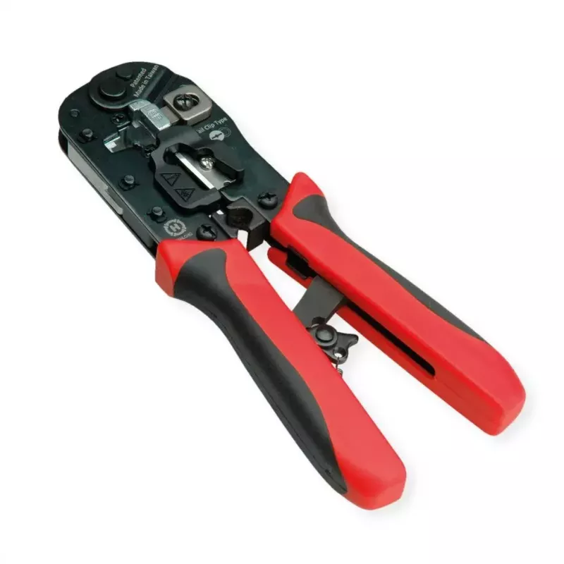 VALUE 25.99.8794 kabelių užspaudimo replės, 190 mm, 347 g, juoda/raudona