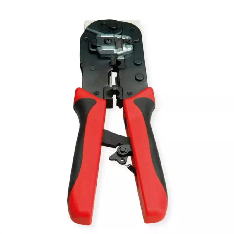 VALUE 25.99.8794 kabelių užspaudimo replės, 190 mm, 347 g, juoda/raudona
