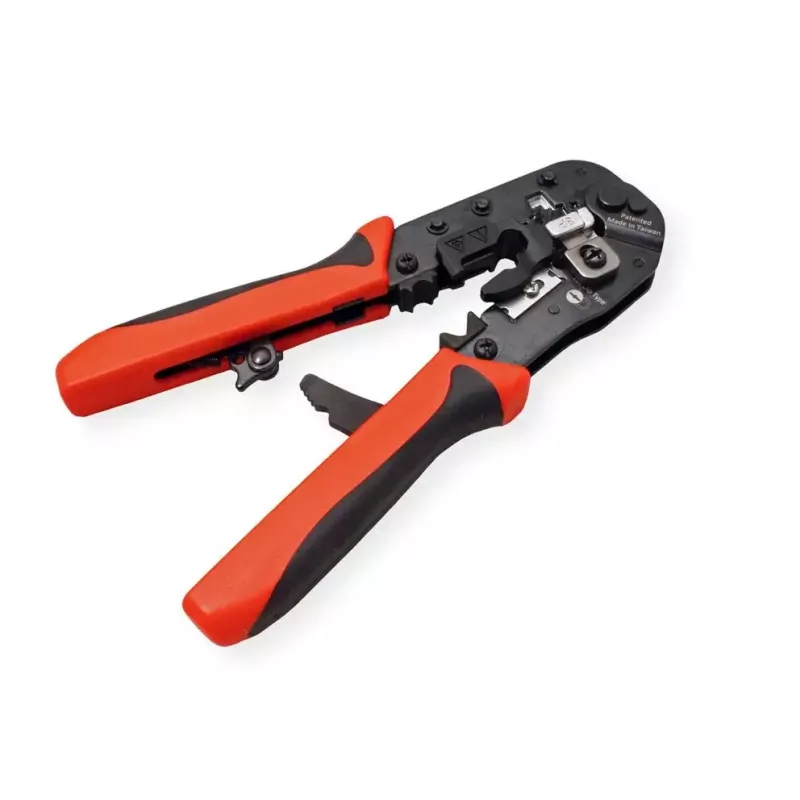 VALUE 25.99.8794 kabelių užspaudimo replės, 190 mm, 347 g, juoda/raudona