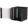 Sieninis stovas ROLINE Pro 12U 19 colių, 600x600 mm, juodas, IP20, su raktiniu užraktu