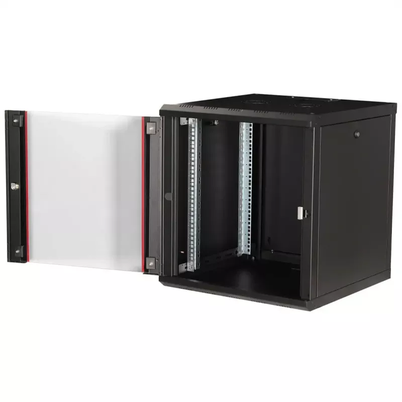 Sieninis stovas ROLINE Pro 12U 19 colių, 600x600 mm, juodas, IP20, su raktiniu užraktu