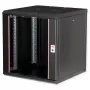 Sieninis stovas ROLINE Pro 12U 19 colių, 600x600 mm, juodas, IP20, su raktiniu užraktu