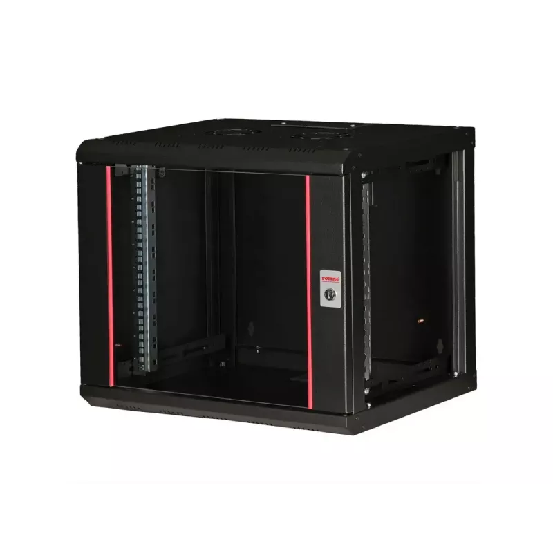 ROLINE 19 colių sieninis stovas Pro 9U, 450x600 mm, juodas, su raktu, IP20