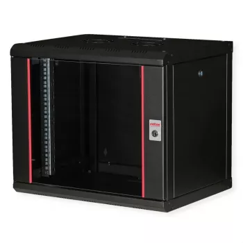 ROLINE 19 colių sieninis stovas Pro 9U, 450x600 mm, juodas, su raktu, IP20