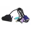 VALUE 26.99.0192 KVM pultas su 8 prievadų KVM komutatoriumi, 19 colių (48,3 cm) 1366x768 TFT, VGA, USB, šveicariška klaviatūra