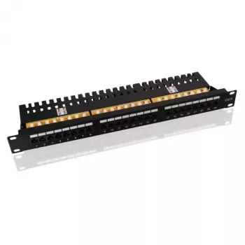 Patch Panel VALUE Cat.6/Class E 24 prievadų UTP juodas