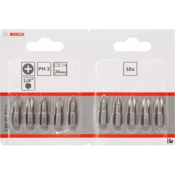 Antgalis atsuktuvui Bosch 2607001512 extra hard 10 vnt PH2 25 mm