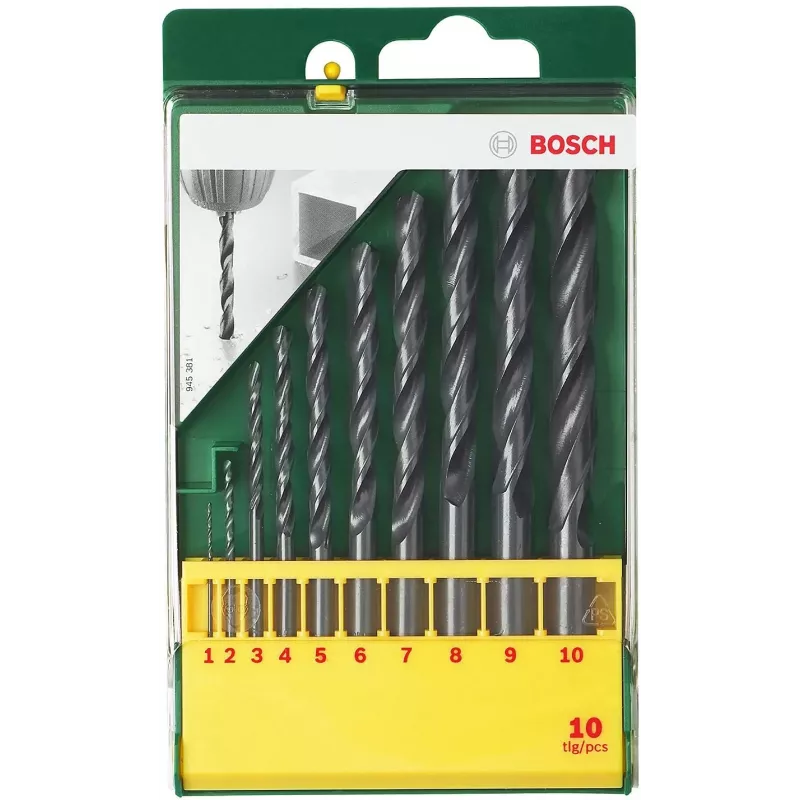 Bosch 2 607 019 442 gręžtuvų rinkinys 10 vnt. HSS-R