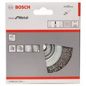 Šepečių ratas Bosch 2 608 622 100 11,5 cm, kotelio skersmuo 1,4 cm