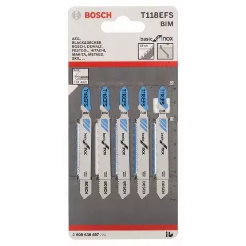 Bosch 2 608 636 497 pjūklo diskas dėlionėms Bimetal 5 vnt