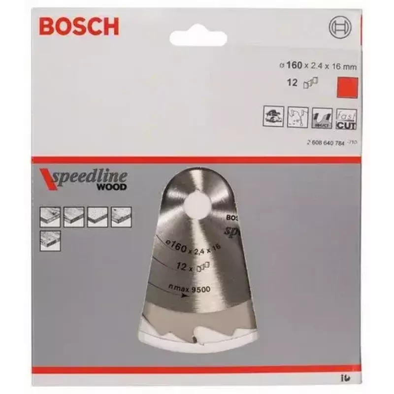 Pjūklo diskas medžiui Bosch 2 608 640 784 160 mm