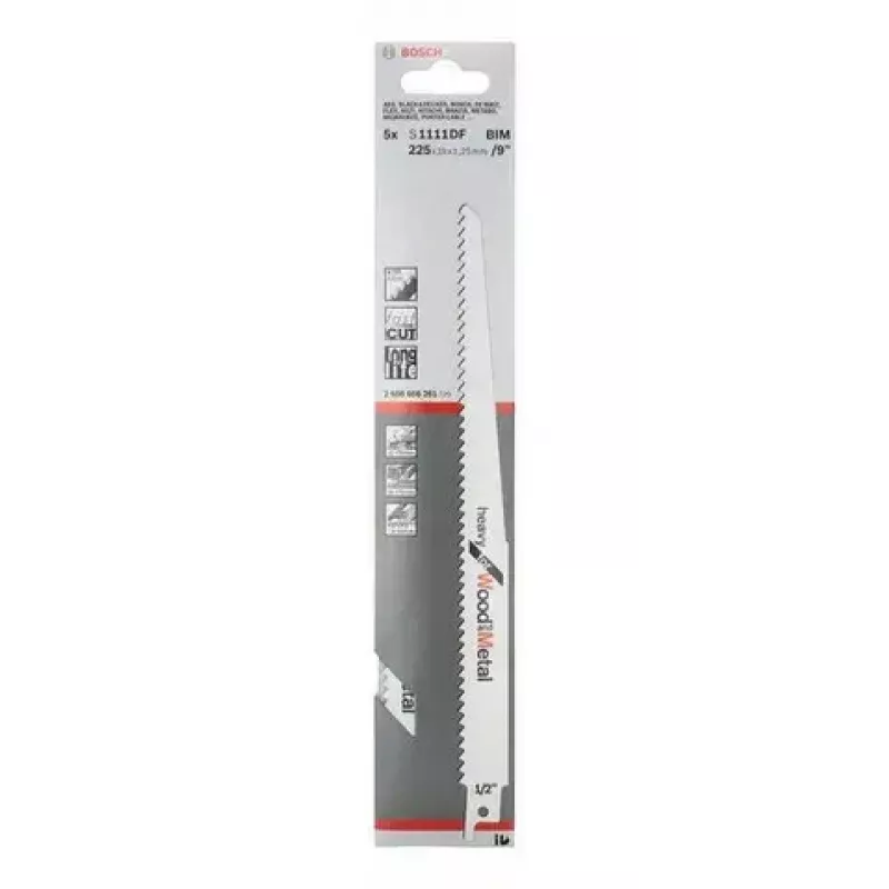 Pjūklo geležtė Bosch S 1111 DF Bimetalinis 22,5 cm 4,3 mm dantų tarpas