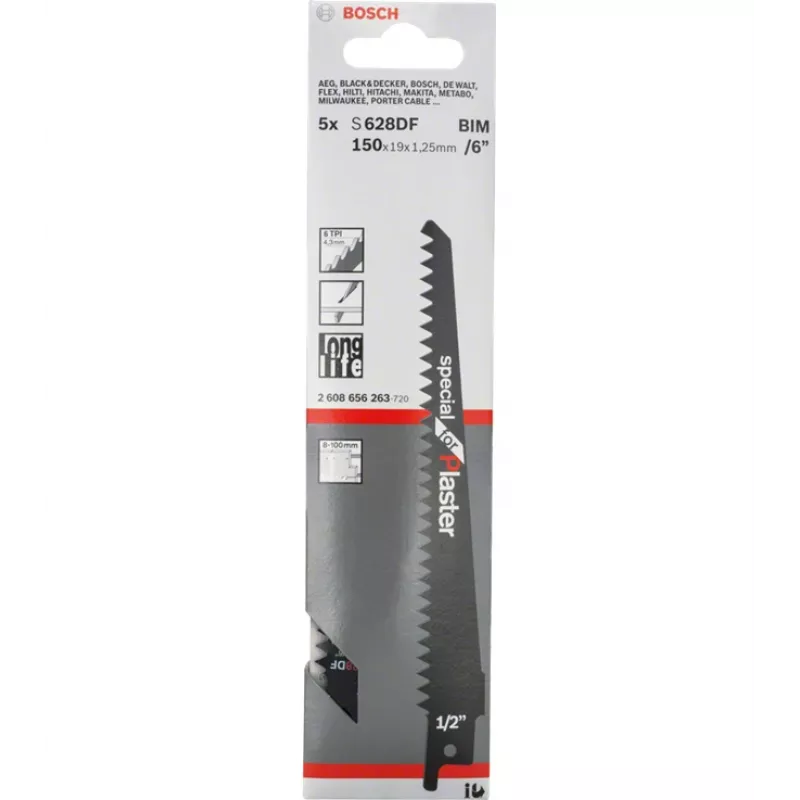 Bosch 2608656263 pjūklo geležtė strypiniam pjūklui Bimetal 5 vnt